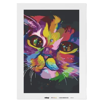 Malen nach Zahlen Leinwandbild - Katze Käthe  