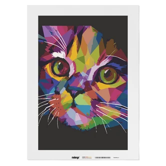 Malen nach Zahlen Leinwandbild - Katze Kitti  