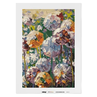 Malen nach Zahlen Leinwandbild - Blumen Paradiso  
