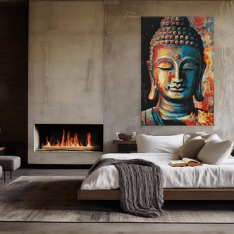 Malen nach Zahlen Leinwandbild - Buddha Modern Art  
