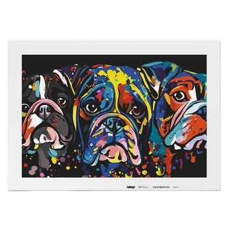 Malen nach Zahlen Leinwandbild - Hunde Homies Malen nach Zahlen Leinwandbild - Hunde Homies