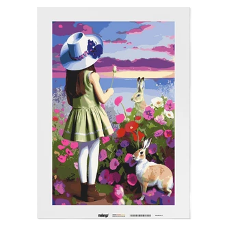 Malen nach Zahlen Leinwandbild - Alicia am Meer Malen nach Zahlen Leinwandbild - Alicia am Meer