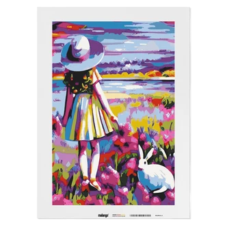 Malen nach Zahlen Leinwandbild - Alicia am See  