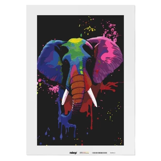 Malen nach Zahlen Leinwandbild - Elefant Eduardo  