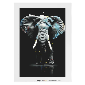 Malen nach Zahlen Leinwandbild - Elefant Enrico  