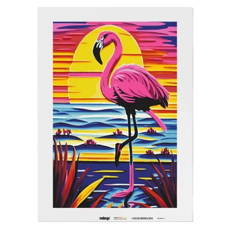 Malen nach Zahlen Leinwandbild - Flamingo Ferdinando Malen nach Zahlen Leinwandbild - Flamingo Ferdinando