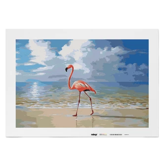 Malen nach Zahlen Leinwandbild - Flamingo Flavio Malen nach Zahlen Leinwandbild - Flamingo Flavio