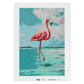 Malen nach Zahlen Leinwandbild - Flamingo Florentine  