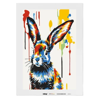 Malen nach Zahlen Leinwandbild - Hase Hans  