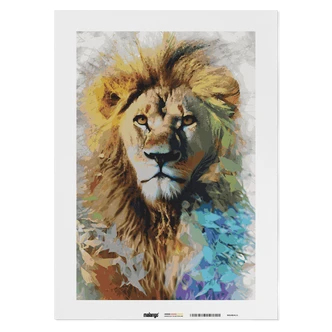 Malen nach Zahlen Leinwandbild - Löwe Lion  