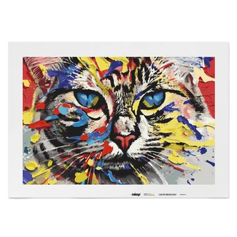 Malen nach Zahlen Leinwandbild - Katze Kira modern Malen nach Zahlen Leinwandbild - Katze Kira modern