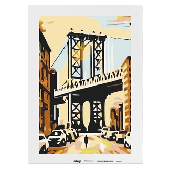 Malen nach Zahlen Leinwandbild - New York Brooklyn Bridge  