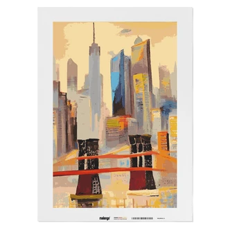 Malen nach Zahlen Leinwandbild - New York Skyline abstrakt Malen nach Zahlen Leinwandbild - New York Skyline abstrakt