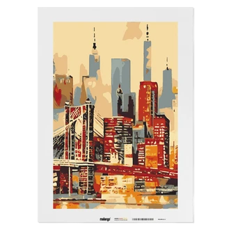 Malen nach Zahlen Leinwandbild - New York Skyline expression Malen nach Zahlen Leinwandbild - New York Skyline expression