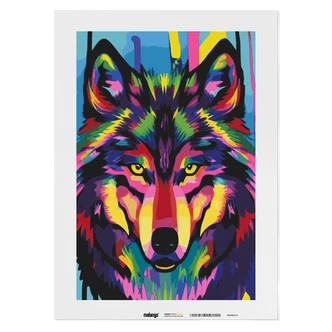 Malen nach Zahlen Leinwandbild - Wolf Wilko Malen nach Zahlen Leinwandbild - Wolf Wilko
