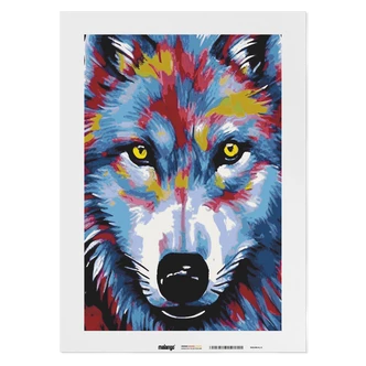 Malen nach Zahlen Leinwandbild - Wolf Woody Malen nach Zahlen Leinwandbild - Wolf Woody