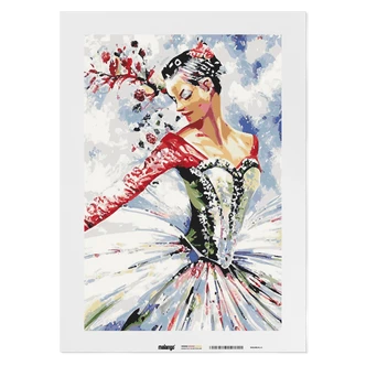 Malen nach Zahlen Leinwandbild - Ballerina Barbara  