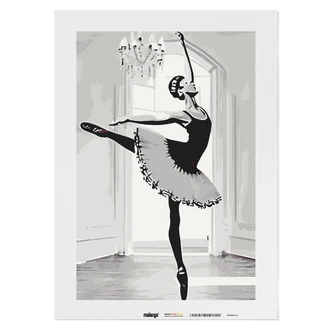 Malen nach Zahlen Leinwandbild - Ballerina Britney  