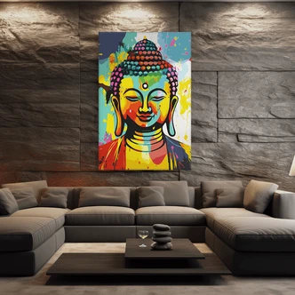 Malen nach Zahlen Leinwandbild - Buddha Ben  