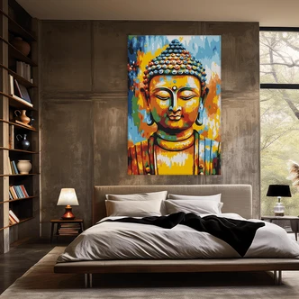 Malen nach Zahlen Leinwandbild - Buddha Bob  