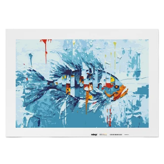 Malen nach Zahlen Leinwandbild - Fisch Fridolin  