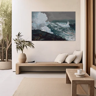 Malen nach Zahlen Leinwandbild - Homer - Northeaster  
