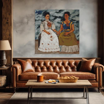 Malen nach Zahlen Leinwandbild - Kahlo - The Two Fridas  
