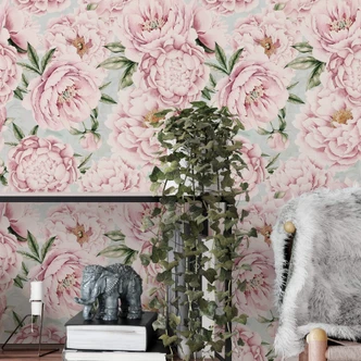 Carta da parati a motivi UN Designs - Pink Paeonia 