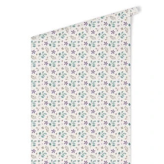 Mustertapete - Aquarell Blüten 01 - violett 