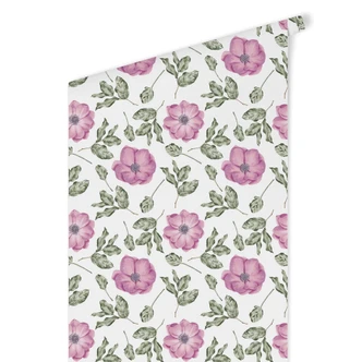 Patroonbehang – Aquarel Bloemen 05 – roze Patroonbehang – Aquarel Bloemen 05 – roze