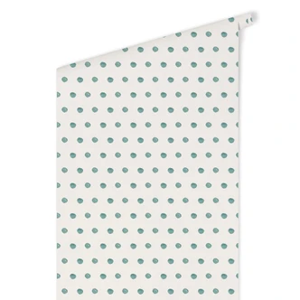 Patterned Wallpaper –Watercolour Dots 02 turquoise 