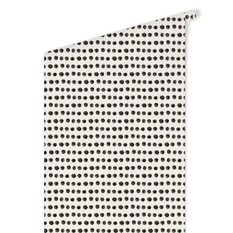 Mustertapete - Aquarell Punkte 01 - schwarz-weiß 