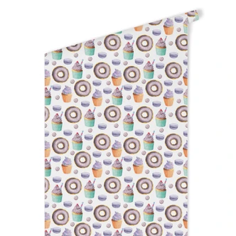 Papier peint à motifs Le monde sucré des friandises 03 