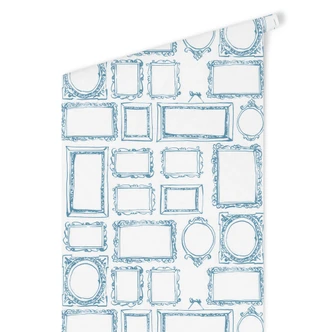 Mustertapete - Frame Your Life - blau 