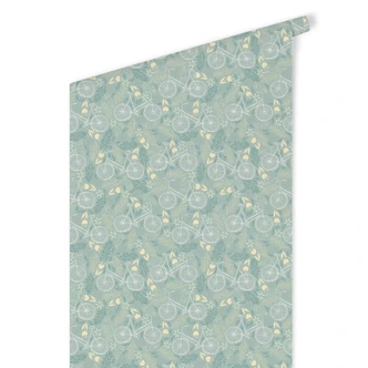 Carta da parati a motivi - Bici blu 