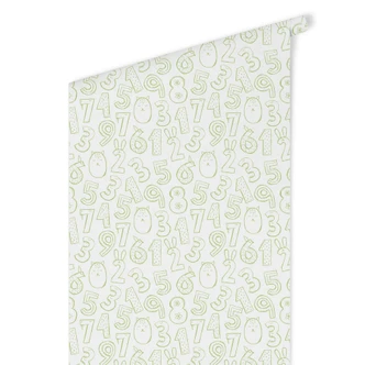 Patroonbehang nummers 1x1 - groen 