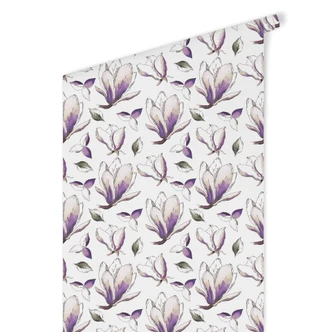 Patroonbehang – Illustrated Flowers – paars 