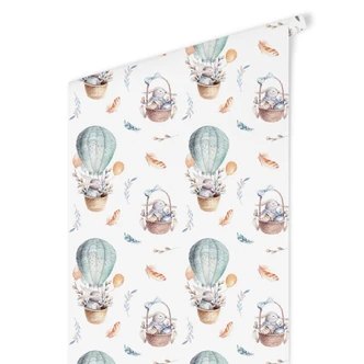 Patterned Wallpaper Kvilis - Bunny in a balloon 