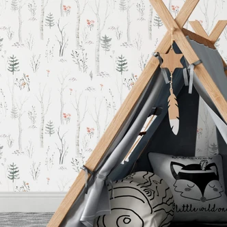 Mønstret tapet Kvilis - Birkeskov 