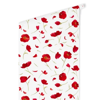 Mustertapete Leffler - Mohnblüten 