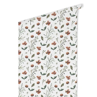 Mustertapete Red Flowers 