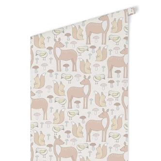 Patroonbehang Bosdieren 