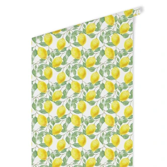 Patterned Wallpaper Water Colour Lemons Patterned Wallpaper Water Colour Lemons