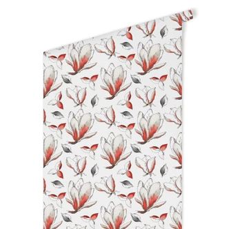 Patroonbehang – Illustrated Flowers – rood Patroonbehang – Illustrated Flowers – rood