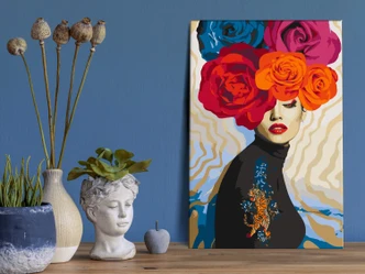 Canvas schilderij - Tijger op schouder - 40x50 cm - met spieraam - opgespannen 