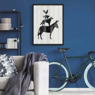 Plakat Nouveauprints - Geometryczni muzycy z Bremy 