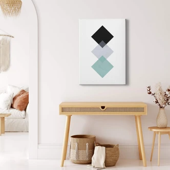 Canvas Nouveauprints - Aqua Squares 