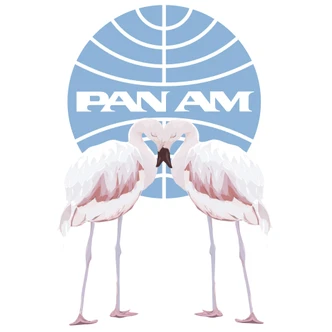 Wall sticker Pan Am Flamingos 