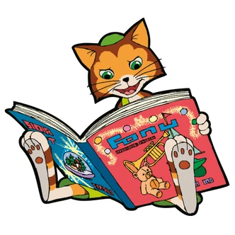 Wandtattoo Pettersson und Findus - Findus liest 