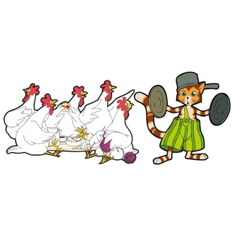 Wandtattoo Pettersson und Findus - Findus der Erschrecker 